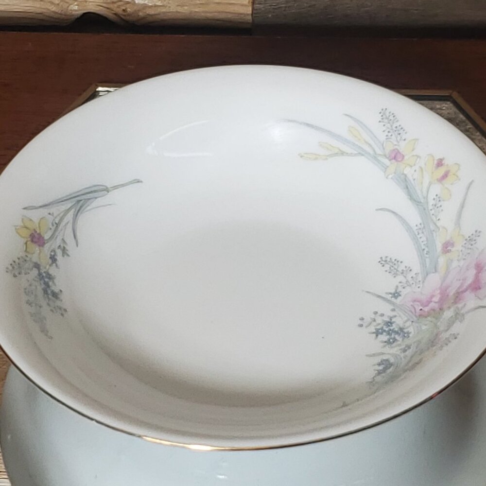 JAM2 Soup Bowl by Jamestown Dinnerware - Pink&Yellow Floral